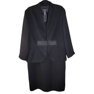 Positive Attitude black 2 pc midi dress and jacket Size 16